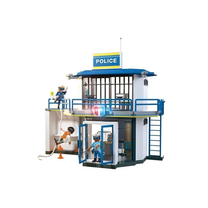 Playmobil 71874 Poste de police avec salle de recherches, Les policiers, City Action, 129 pieces, des 4 ans