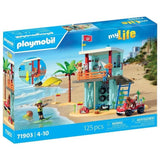 Playmobil 71903 Poste de secours & voiturette de plage, My Life Vacances a la plage, 125 pieces, Des 4 ans