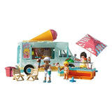 Playmobil 71904 Camion vendeur de glaces & 3 personnages, My Life Vacances a la plage, Design rétro années 50, 101 pieces, des 4 ans