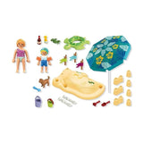 Playmobil 71906 Famille jouant dans le sable a la plage, My Life Vacances a la plage, 46 pieces, des 4 ans