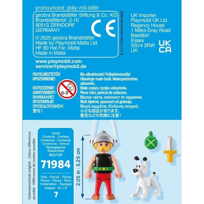 PLAYMOBIL 71984 Astérix & Idéfix, Astérix, Personnages de la BD, Des 5 ans