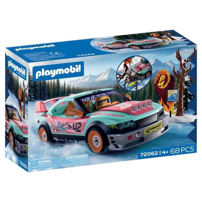 Playmobil 72062 Voiture de rallye, Véhicule de course, 68 pieces, Des 4 ans