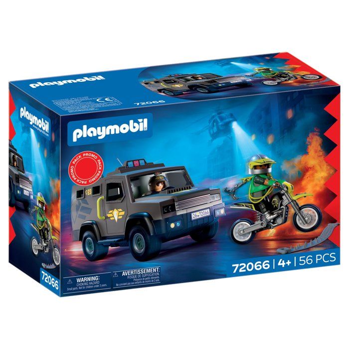 Playmobil 72066 Fourgon d'intervention des forces spéciales, City Action, Les policiers, Promo Pack, 56 pieces, des 4 ans