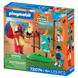 Playmobil 72074 Zoo : Mascotte perroquet coloré & enfant