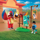 Playmobil 72074 Zoo : Mascotte perroquet coloré & enfant
