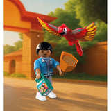 Playmobil 72074 Zoo : Mascotte perroquet coloré & enfant