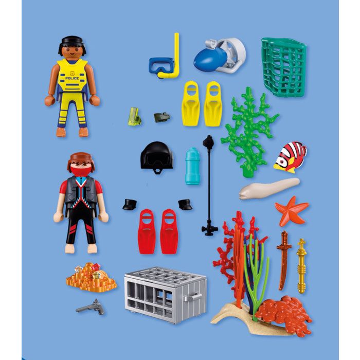 Playmobil 72078 Policiers plongeurs et trésor