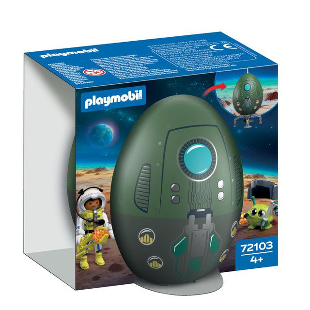 Playmobil 72103 oeuf 2en1 Mission Espace, L'espace, 39 pieces, Cadeau a Pâques, des 4 ans