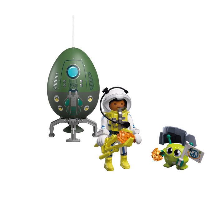 Playmobil 72103 oeuf 2en1 Mission Espace, L'espace, 39 pieces, Cadeau a Pâques, des 4 ans