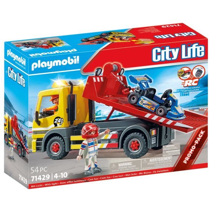 PLAYMOBIL 71429 Dépanneuse avec quad, City Life, 2 personnages, Des 4 ans