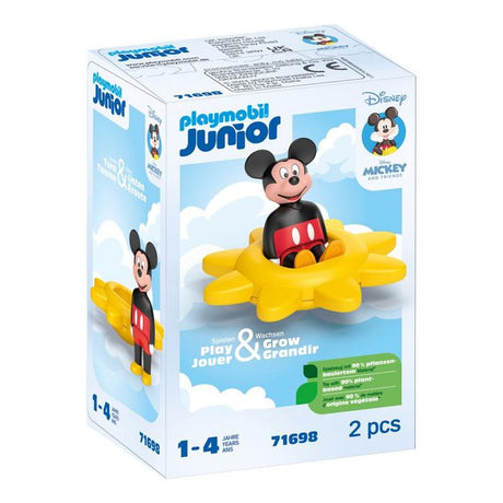PLAYMOBIL 71698 Junior Disney Mickey et Toupie soleil, 2 pieces, Sans bisphénol A,  des 12 mois