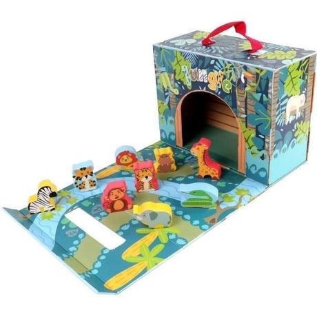 Maison de Jeu Safari - PLANeTE BOIS - FSC - 10 Pieces - Jeu Enfant - Des 18 Mois