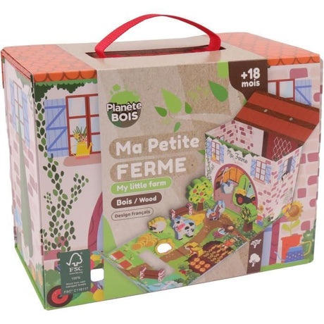 Maison de Jeu Ferme - PLANeTE BOIS - FSC - 12 Pieces - Jeu Enfant - Des 18 Mois