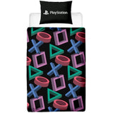 Parure de lit réversible - PLAYSTATION - Microfibre - 1 housse de couette 140 x 200 cm + 1 taie 63 x 63 cm