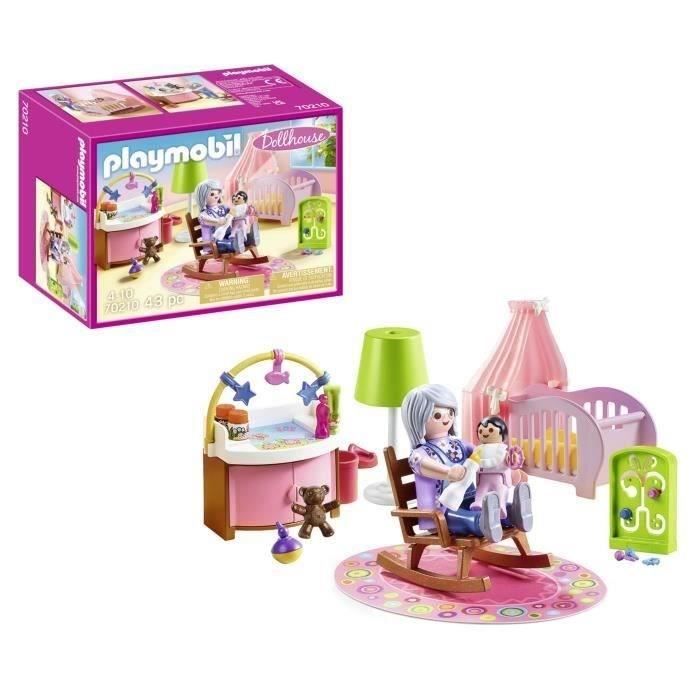 PLAYMOBIL 70210 Chambre de bébé, Dollhouse La Maison Traditionnelle, 100 pieces ,Des 4 ans