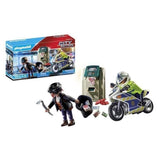PLAYMOBIL 70572 Policier en moto et voleur, City Action, Les policiers, Des 4 ans