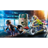 PLAYMOBIL 70572 Policier en moto et voleur, City Action, Les policiers, Des 4 ans