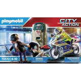 PLAYMOBIL 70572 Policier en moto et voleur, City Action, Les policiers, Des 4 ans