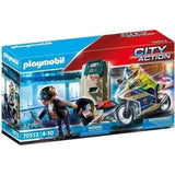 PLAYMOBIL 70572 Policier en moto et voleur, City Action, Les policiers, Des 4 ans