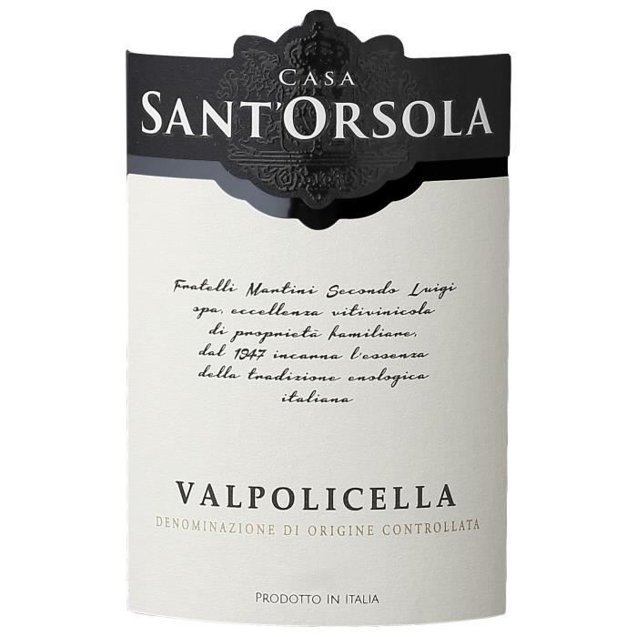 Sant'Orsola 2020 Valpolicella - Vin rouge d'Italie
