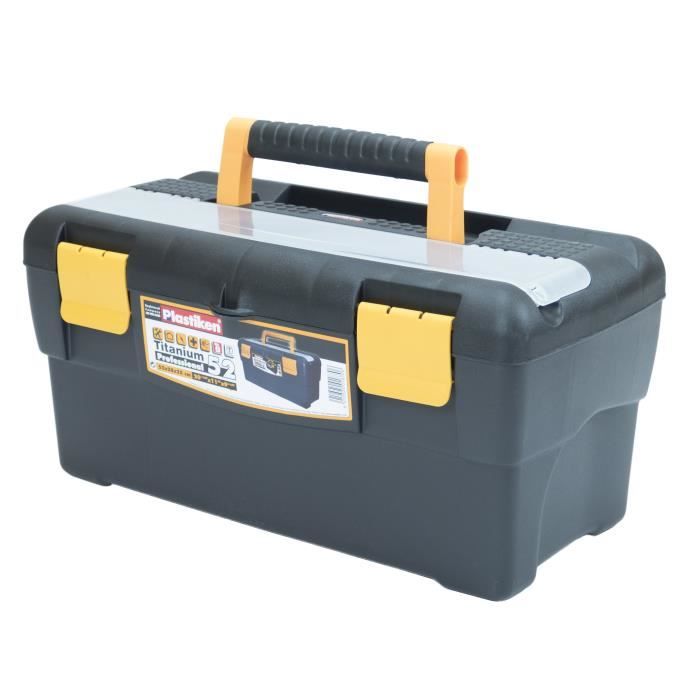 Boîte a outillage - Plastiken - 82052_NOIRE - 52 cm - Profesional - En plastique