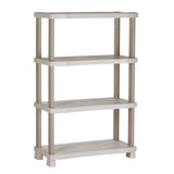 Etagere - PLASTIKEN - Plastique - 90 x 45 x 141 cm - 4 étages - Beige