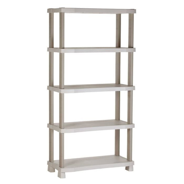 Etagere - PLASTIKEN - Plastique - 90 x 45 x 184 cm - 5 ťtages - Beige