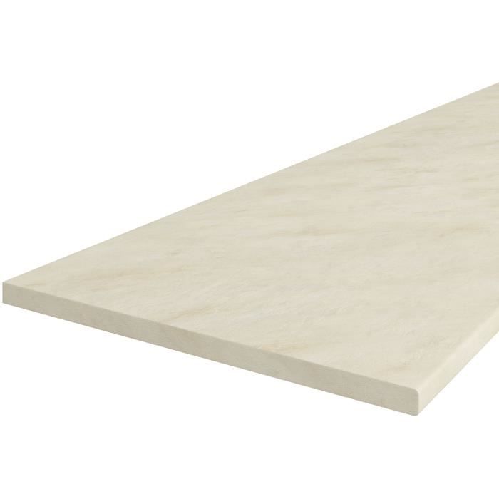 CHAMONIX Plan de travail StratifiÈ - L 180 cm - Ep  28 mm - Beige mat