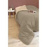 CALGARY Couette chaude Microfibre 400g/m² Taupe & Lin 140x200cm