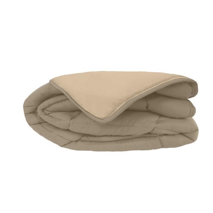CALGARY Couette chaude Microfibre 400g/m² Taupe & Lin 140x200cm