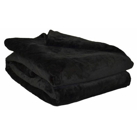 Couverture Microflanelle Toison d'Or - 130 x 170 cm - Coloris Noir