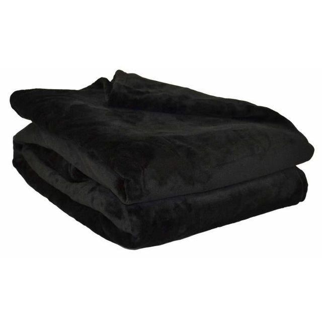 Couverture Microflanelle Toison d'Or - 130 x 170 cm - Coloris Noir