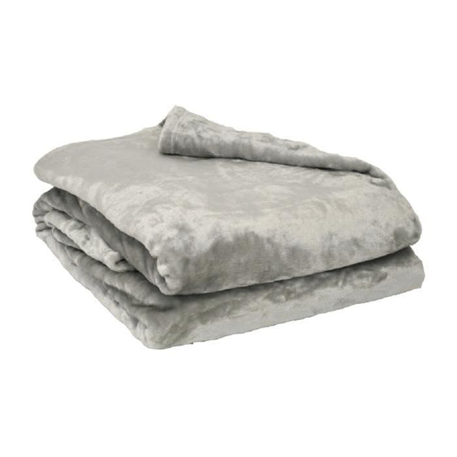 Couverture Microflanelle Toison d'Or -  220 x 240 cm - Coloris Perle