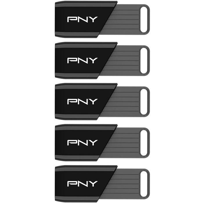 Pack de 5 Clés USB 3.2 - PNY - Attaché X - 32 Go - Jusqu'a 130 Mo/s