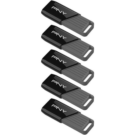 Pack de 5 Clés USB 3.2 - PNY - Attaché X - 64 Go - Jusqu'a 130 Mo/s