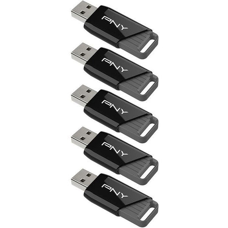 Pack de 5 Clés USB 3.2 - PNY - Attaché X - 64 Go - Jusqu'a 130 Mo/s