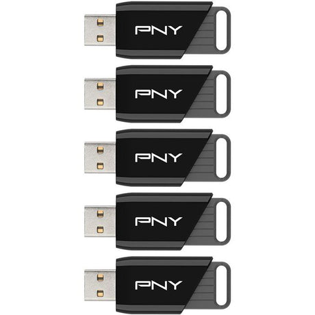 Pack de 5 Clés USB 3.2 - PNY - Attaché X - 64 Go - Jusqu'a 130 Mo/s