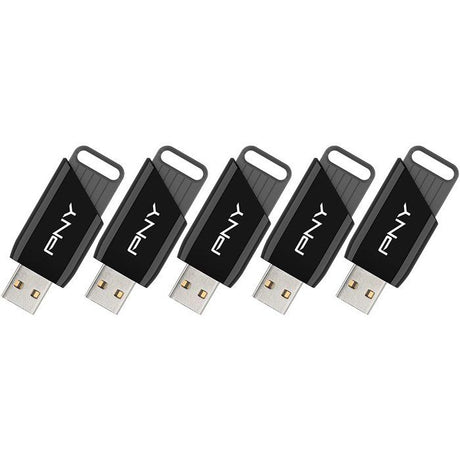 Pack de 5 Clés USB 3.2 - PNY - Attaché X - 64 Go - Jusqu'a 130 Mo/s
