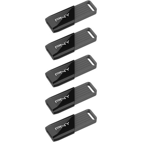 Pack de 5 Clés USB 3.2 - PNY - Attaché X - 64 Go - Jusqu'a 130 Mo/s