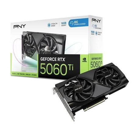 PNY - Carte graphique - GeForce RTX™ 5060 Ti - 16GB - Overclocked Dual Fan DLSS 4