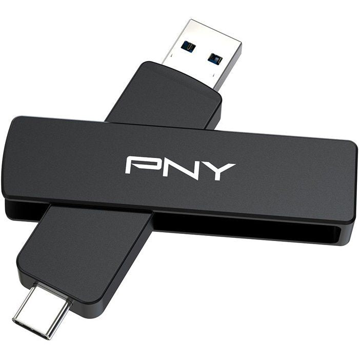 Clé USB 3.2 - PNY - DUO LINK V3 - Type-C/Type-A - 2 To - Jusqu'a 1000 Mo/s