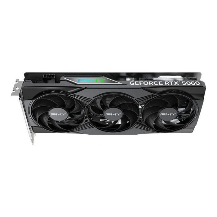 PNY - Carte Graphique - GEFORCE RTX 5060 - 8GB - ARGB - Overclocked - Triple Fan - DLSS 4
