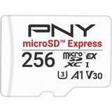 PNY microSD Express - Carte mémoire microSDXC - 256 Go - UHS-I U3 V30 A1 - 890/750 Mo/s