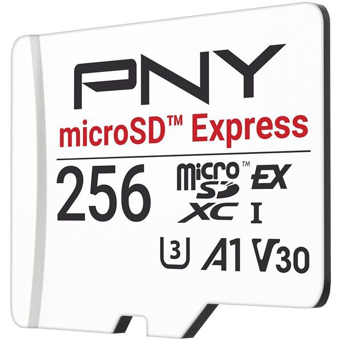 PNY microSD Express - Carte mémoire microSDXC - 256 Go - UHS-I U3 V30 A1 - 890/750 Mo/s