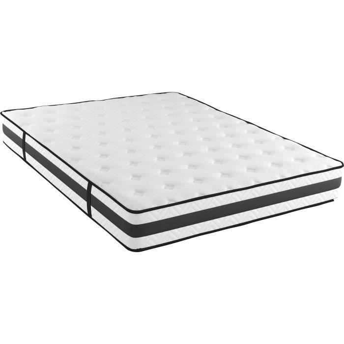 MODAMS Pocket 1560 x 200 - 744 Ressorts ensachés - Mousse PU 24kg/m² - 5 zones - Respirant - Réversible - Ep. 24 cm