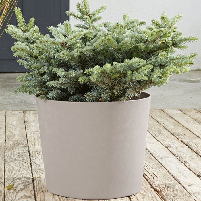 Pot de fleurs Conique Ø 40 cm - EDA - Element - 30 L - Intérieur / Extérieur - Ø 39,1 x H. 32 cm - Calcaire