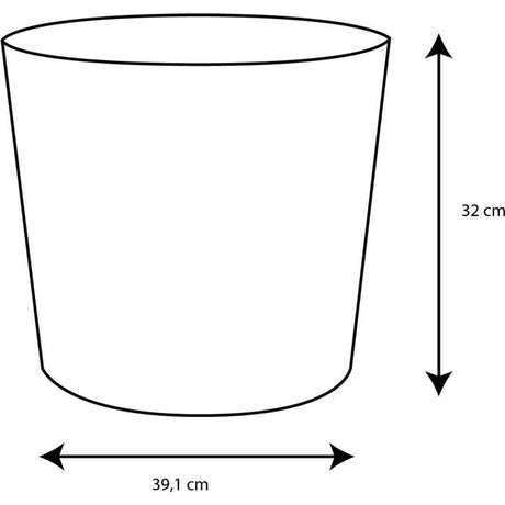 Pot de fleurs Conique Ř 40 cm - EDA - Element - 30 L - Intérieur / Extérieur - Ř 39,1 x H. 32 cm - Calcaire