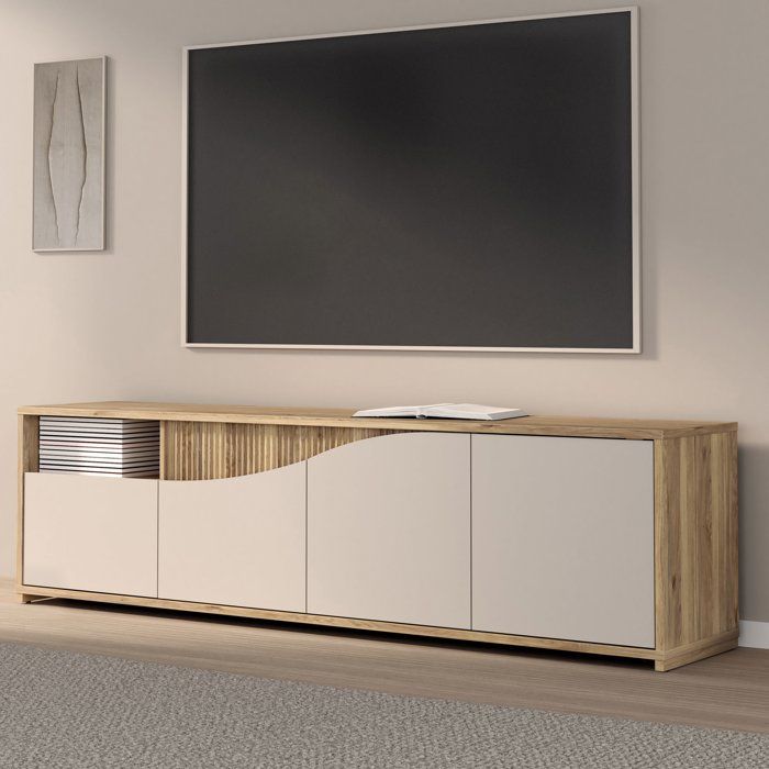 Meuble TV - PoeM - Sable - 203,9 x 42 x 55,8 cm