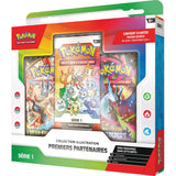 Pokémon?: Collection Illustration Premiers Partenaires? Série?1 (3?Cartes Promo, 2?boosters et 1?Page d'Autocollants)