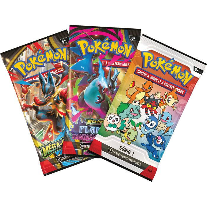 Pokémon?: Collection Illustration Premiers Partenaires? Série?1 (3?Cartes Promo, 2?boosters et 1?Page d'Autocollants)